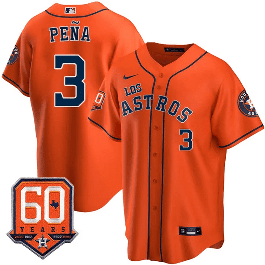 Houston Astros - “Los Astros” Hispanic Heritage 60th Anniversary Patch Jersey – All Stitched