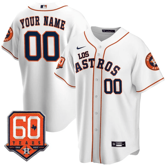 Houston Astros - “Los Astros” Hispanic Heritage 60th Anniversary Patch Custom Jersey – All Stitched