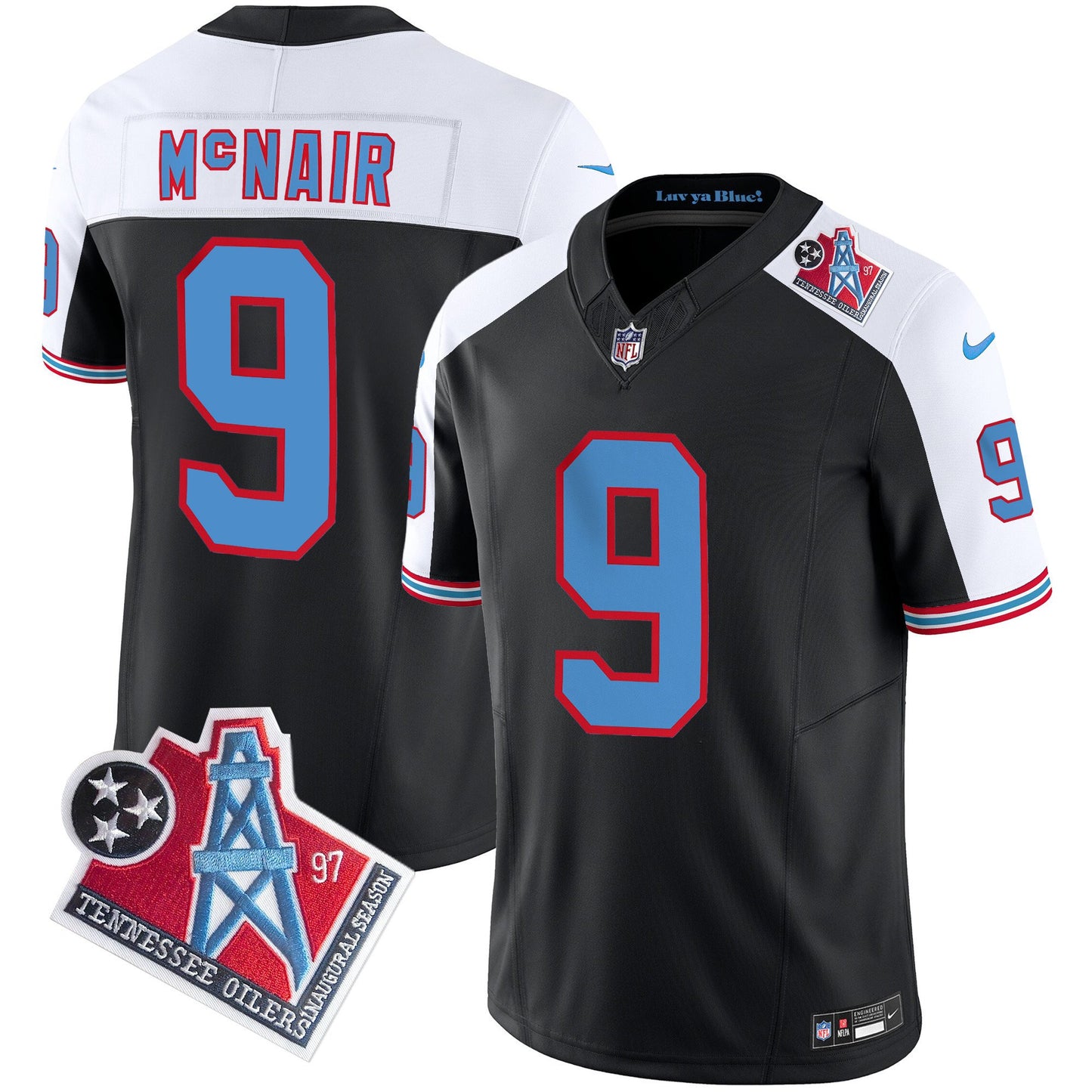 Titans 1997 Throwback Limited Vapor Jersey V2 - All Stitched