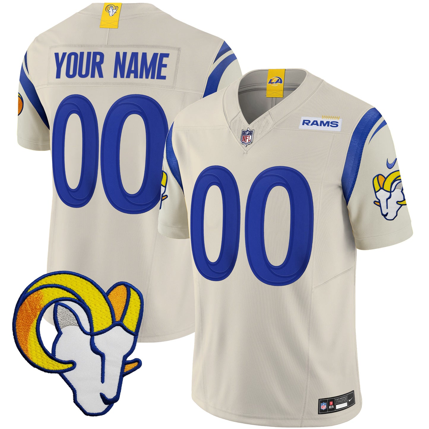 Rams Vapor Limited Custom Jersey V2 - All Stitched