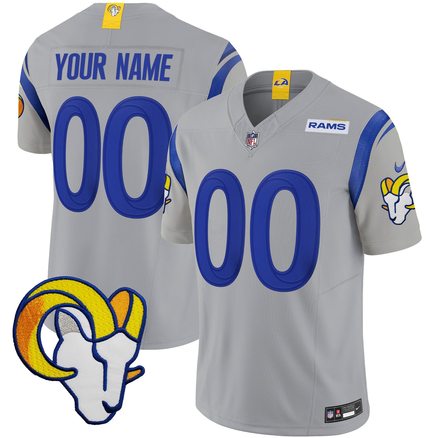 Rams Vapor Limited Custom Jersey V2 - All Stitched