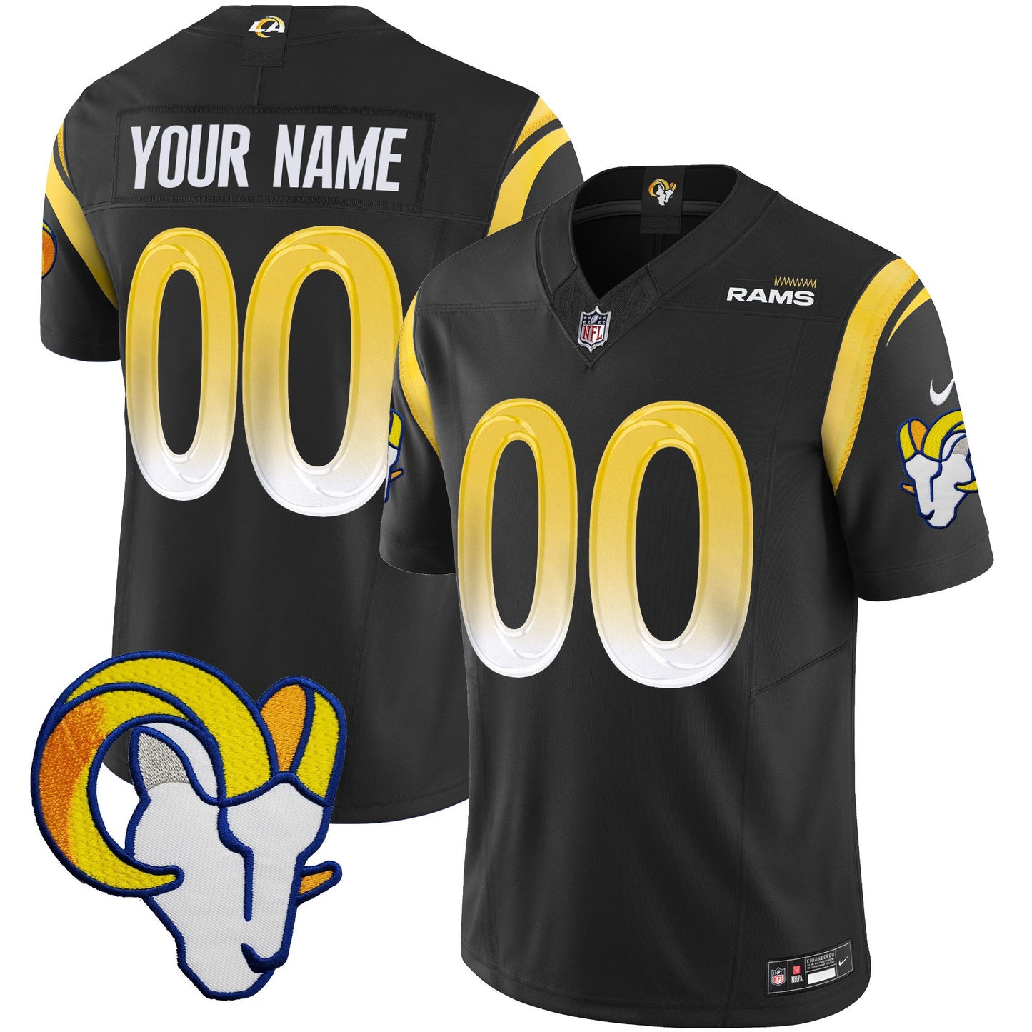 Rams Vapor Limited Custom Jersey V2 - All Stitched