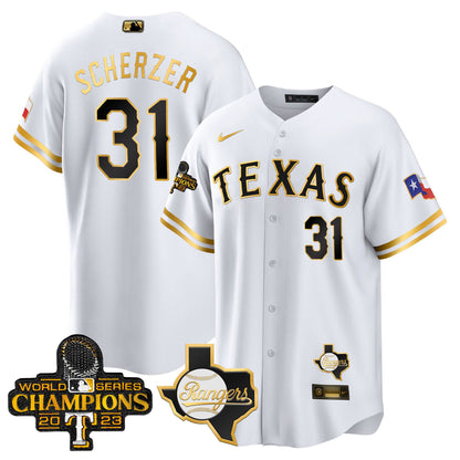 Texas Rangers 2023 World Series Champions Cool Base Jersey V2 - All Stitched