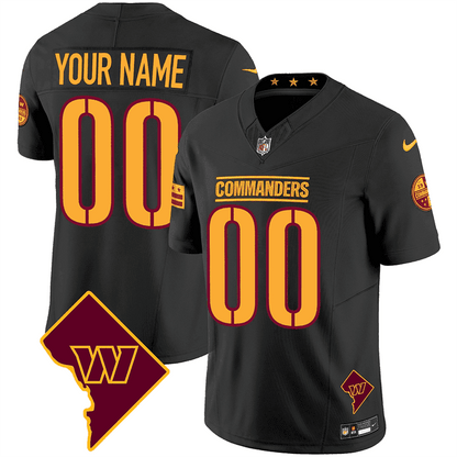 Washington Commanders Washington DC Map Patch Custom Jersey - All Stitched