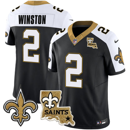 Saints Vapor Limited Jersey - New Orleans Patch - All Stitched