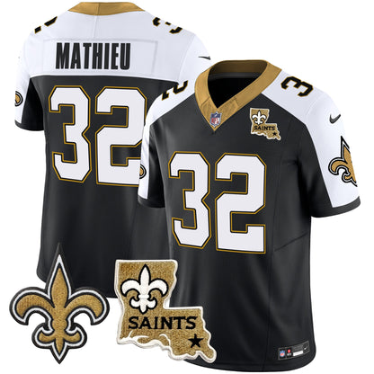 Saints Vapor Limited Jersey - New Orleans Patch - All Stitched