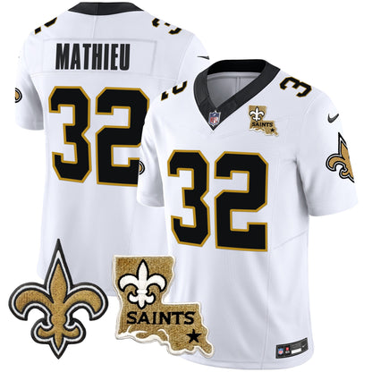 Saints Vapor Limited Jersey - New Orleans Patch - All Stitched