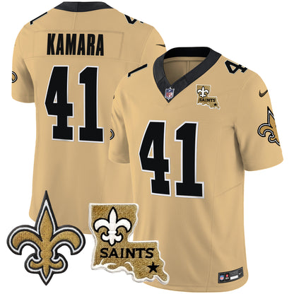 Saints Vapor Limited Jersey - New Orleans Patch - All Stitched