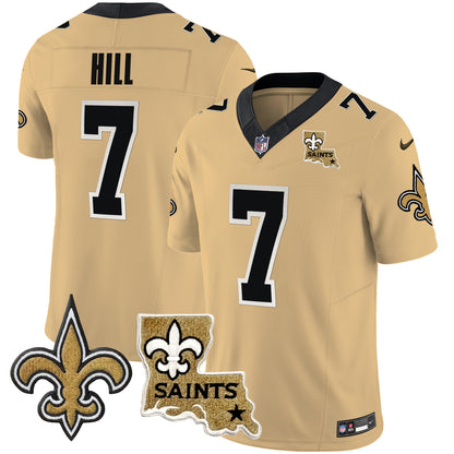 Saints Vapor Limited Jersey - New Orleans Patch - All Stitched