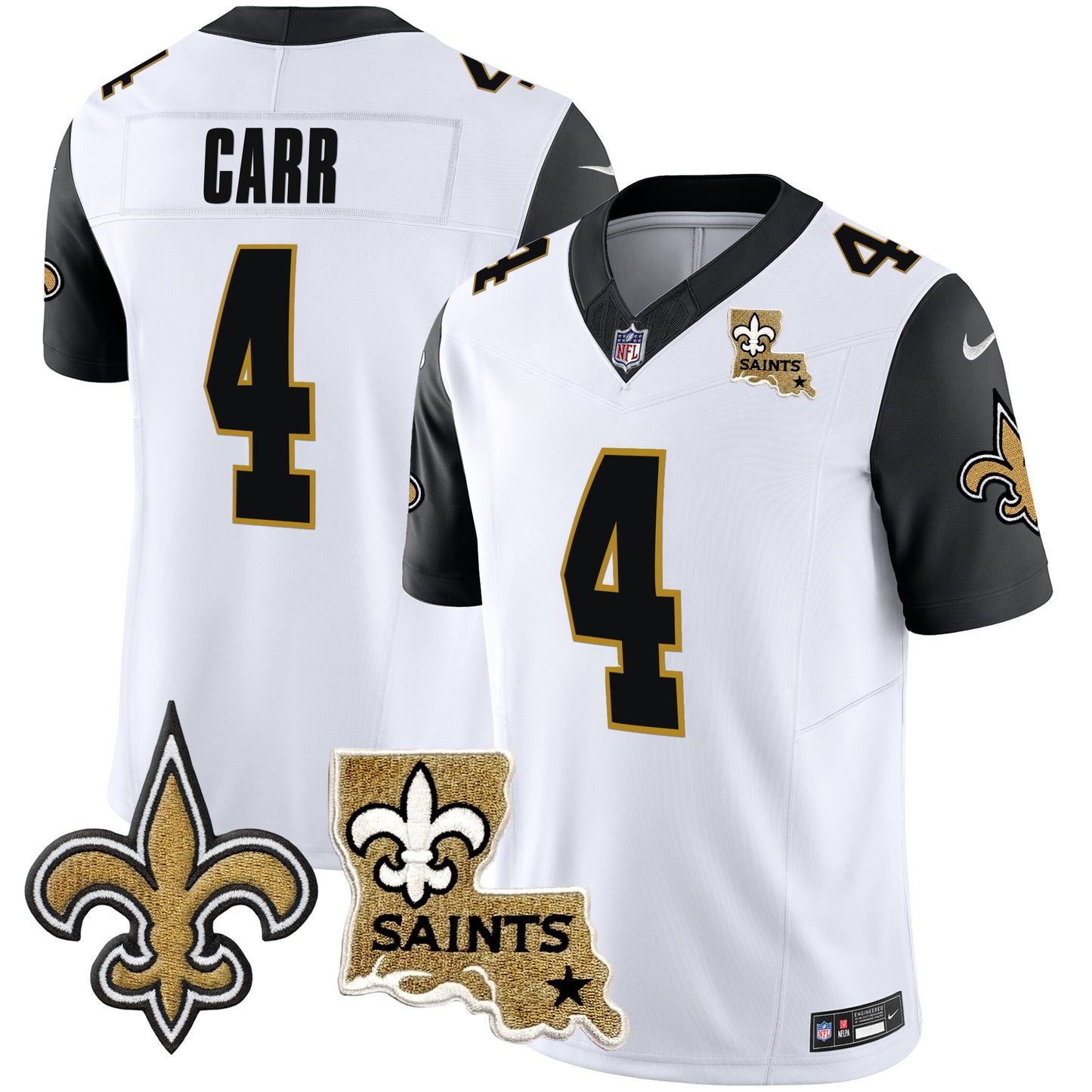 Saints Vapor Limited Jersey - New Orleans Patch - All Stitched