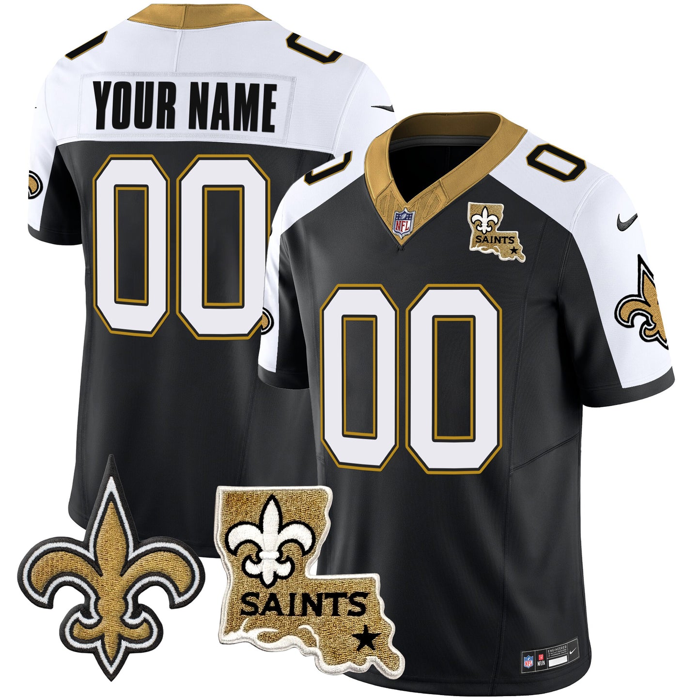 Saints 1987 Legacy Vapor Custom Jersey V2 - All Stitched