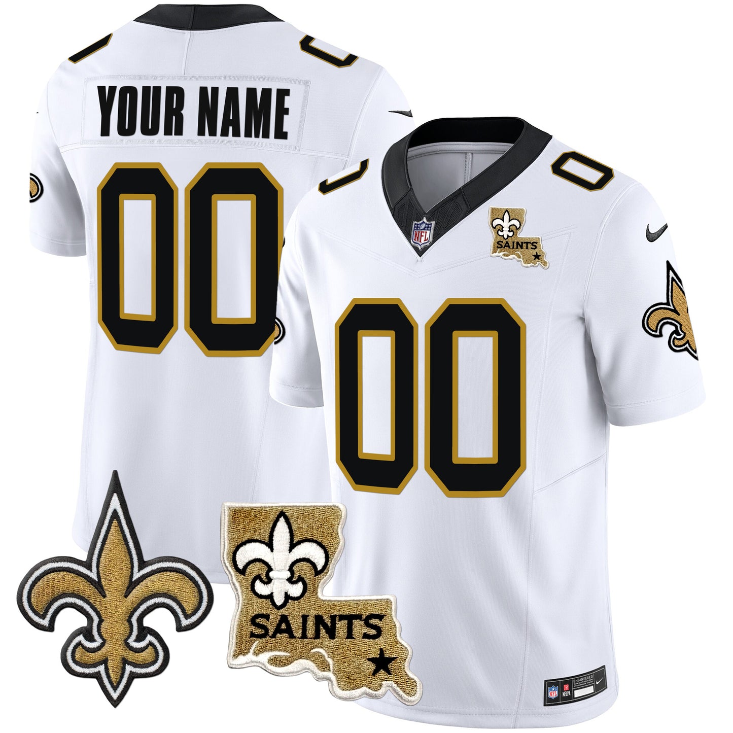 Saints 1987 Legacy Vapor Custom Jersey V2 - All Stitched