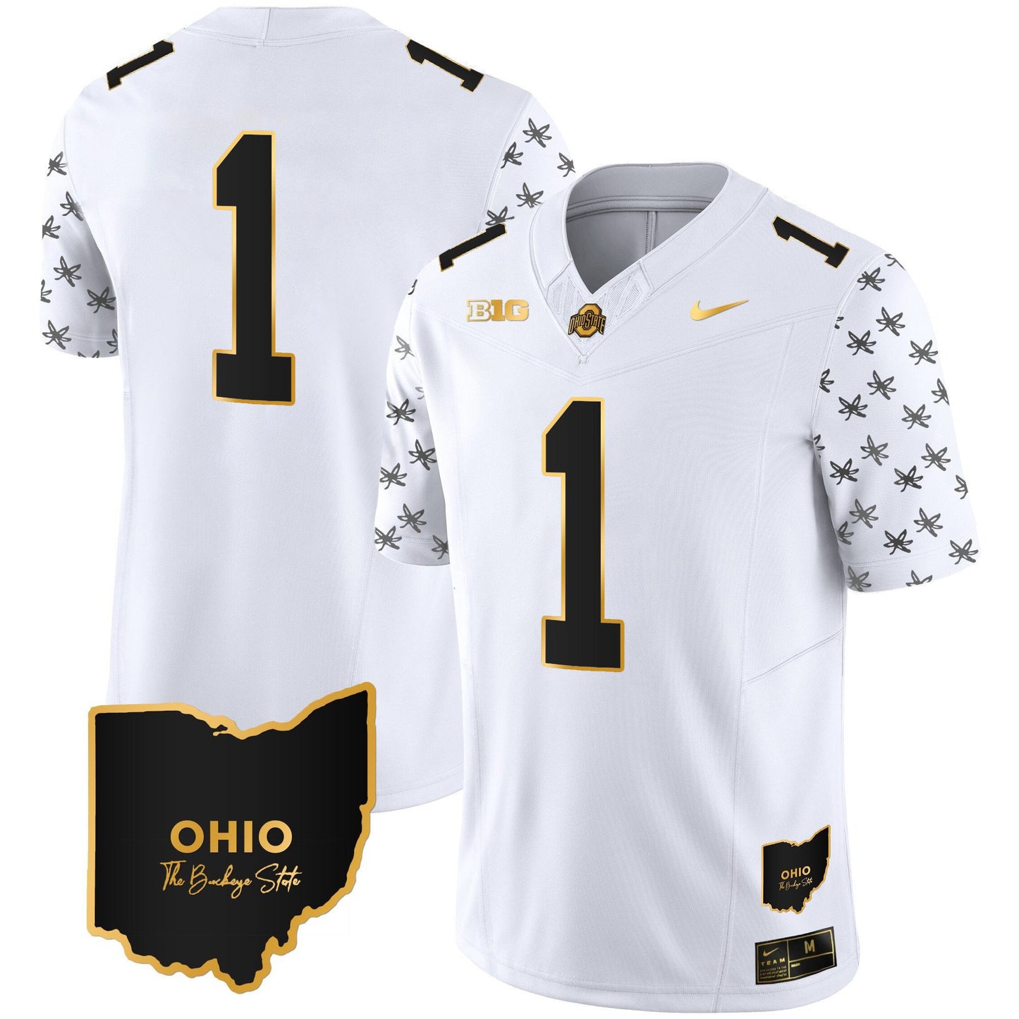 Ohio State Buckeyes 2023 Alternate Gold Jersey - Stitched