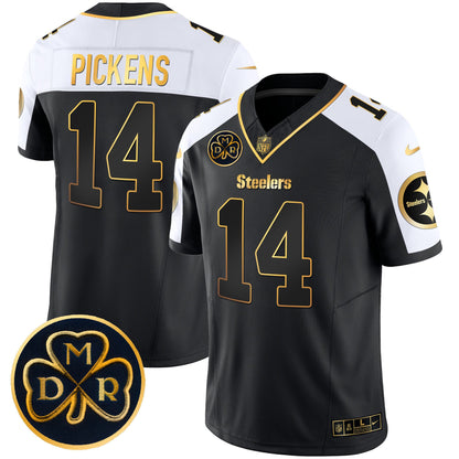 Steelers DMR Patch Gold Vapor Limited Jersey - All Stitched