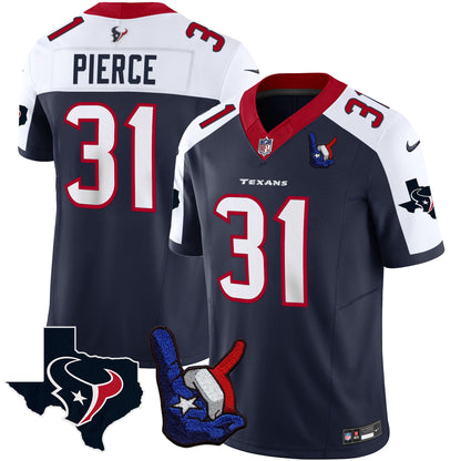 Houston Texans Hand Sign Throwing Up The H Vapor Jersey - All Stitched