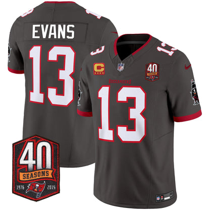 Buccaneers 40th Season Patch Vapor Limited Jersey - All Stitched