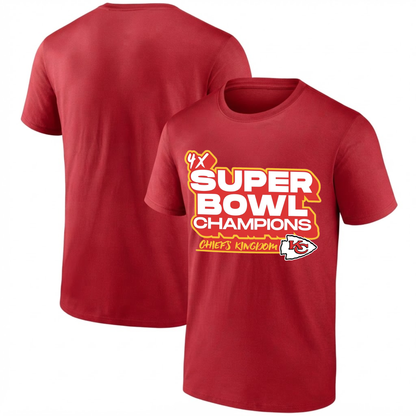 KC 4x Super Bowl Champions One Side T-Shirt - Printed