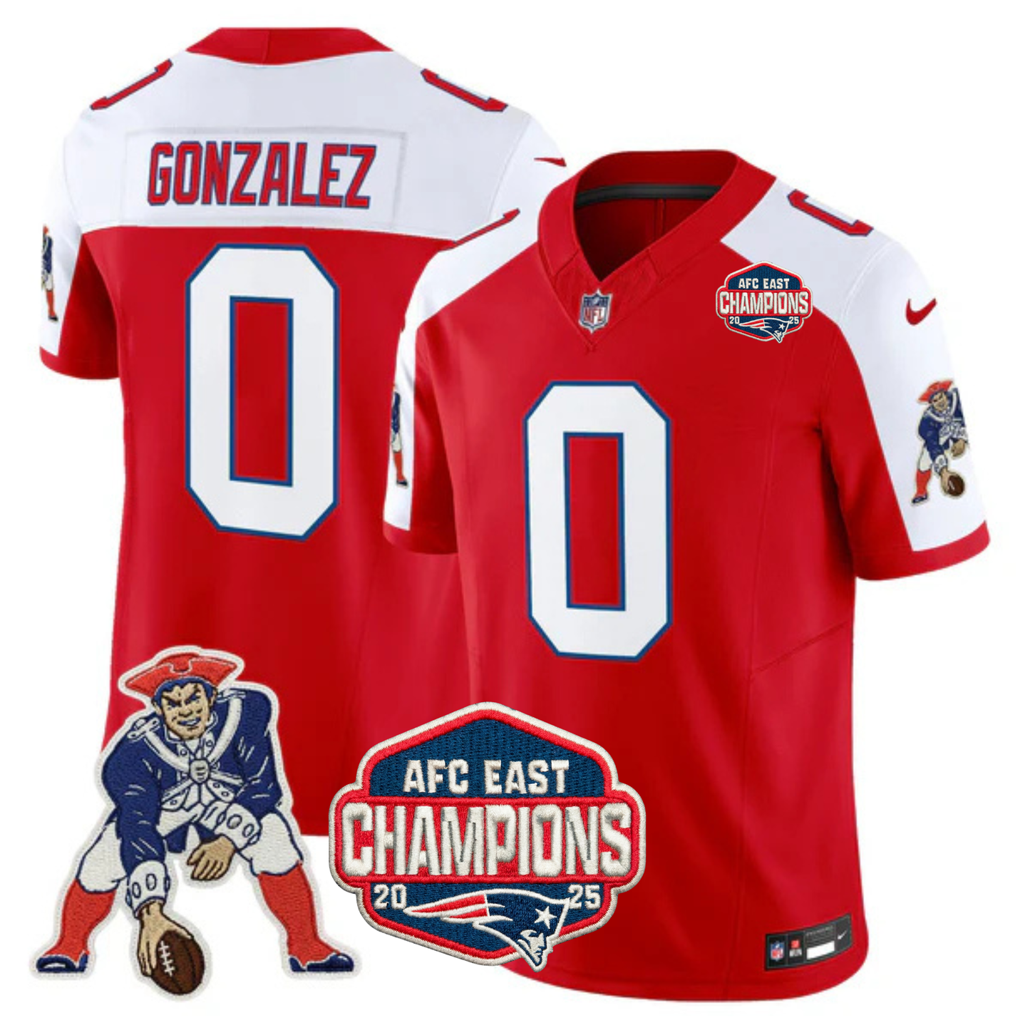 NE AFC East Champions Throwback Vapor Limited Jersey V2 - All Stitched