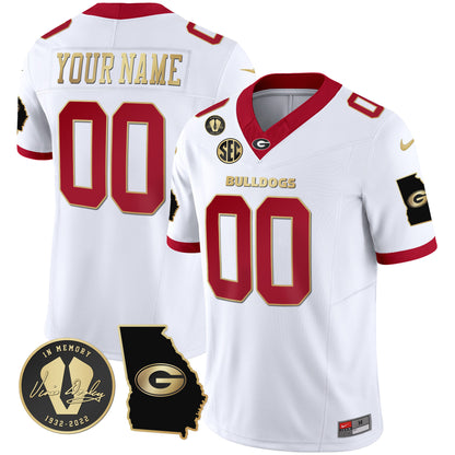 Georgia Bulldogs 2024 Vapor Custom Jersey V3 - Georgia Map - All Stitched