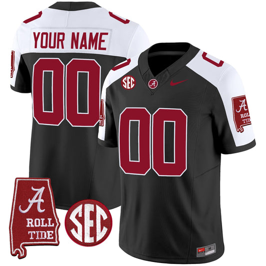 Alabama Crimson Tide Vapor Limited Custom Jersey V3 - Alabama Map - All Stitched