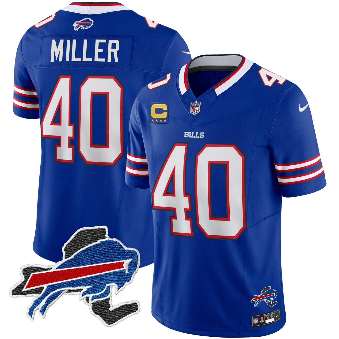 Bills New York Patch Vapor Limited Jersey - All Stitched