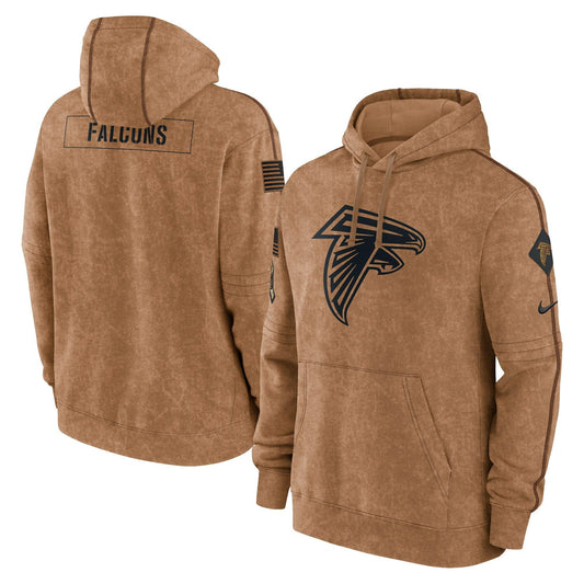 Atlanta Falcons 2023 Salute To Service Brown Hoodie - Printed