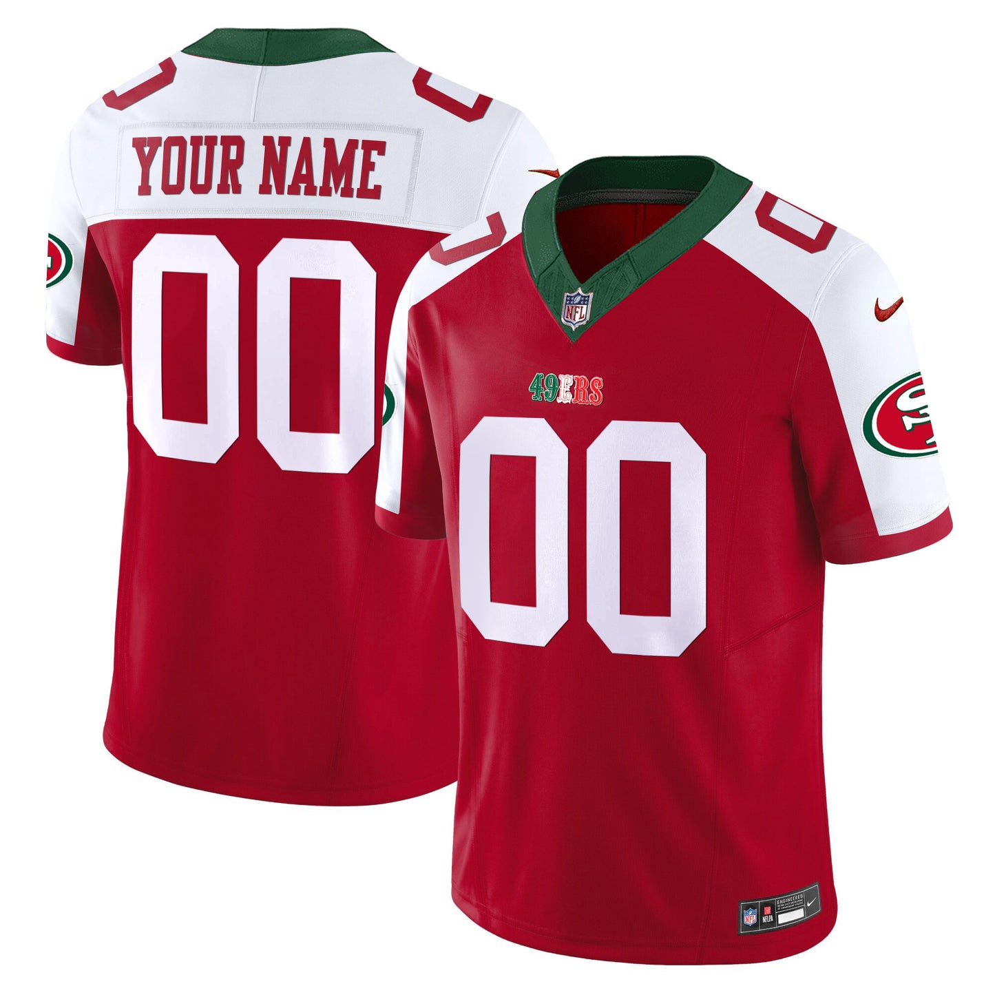 49ers Mexico Vapor Custom Jersey V2 - All Stitched