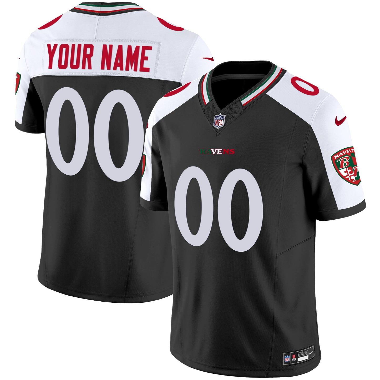 Ravens Mexico Vapor Limited Custom Jersey - All Stitched