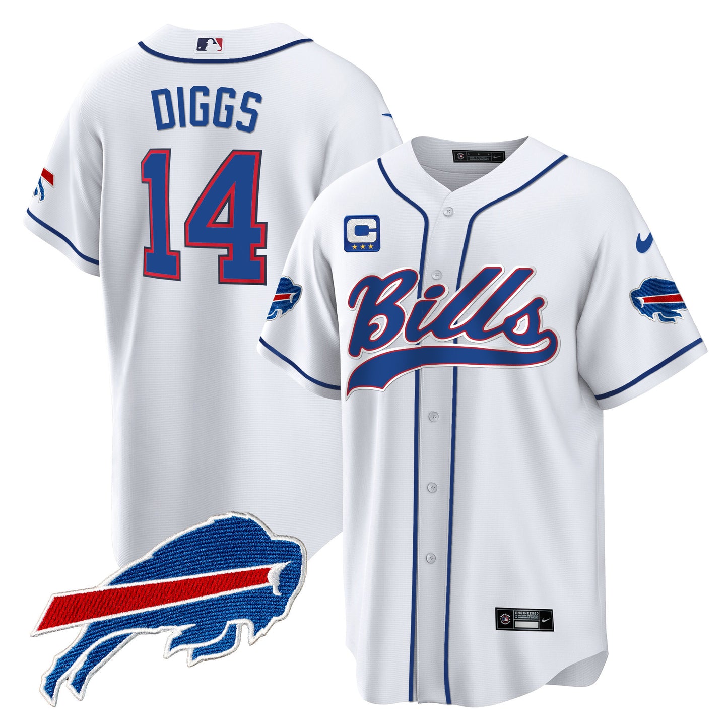 Buffalo Bills Baseball Jersey - All Stitched