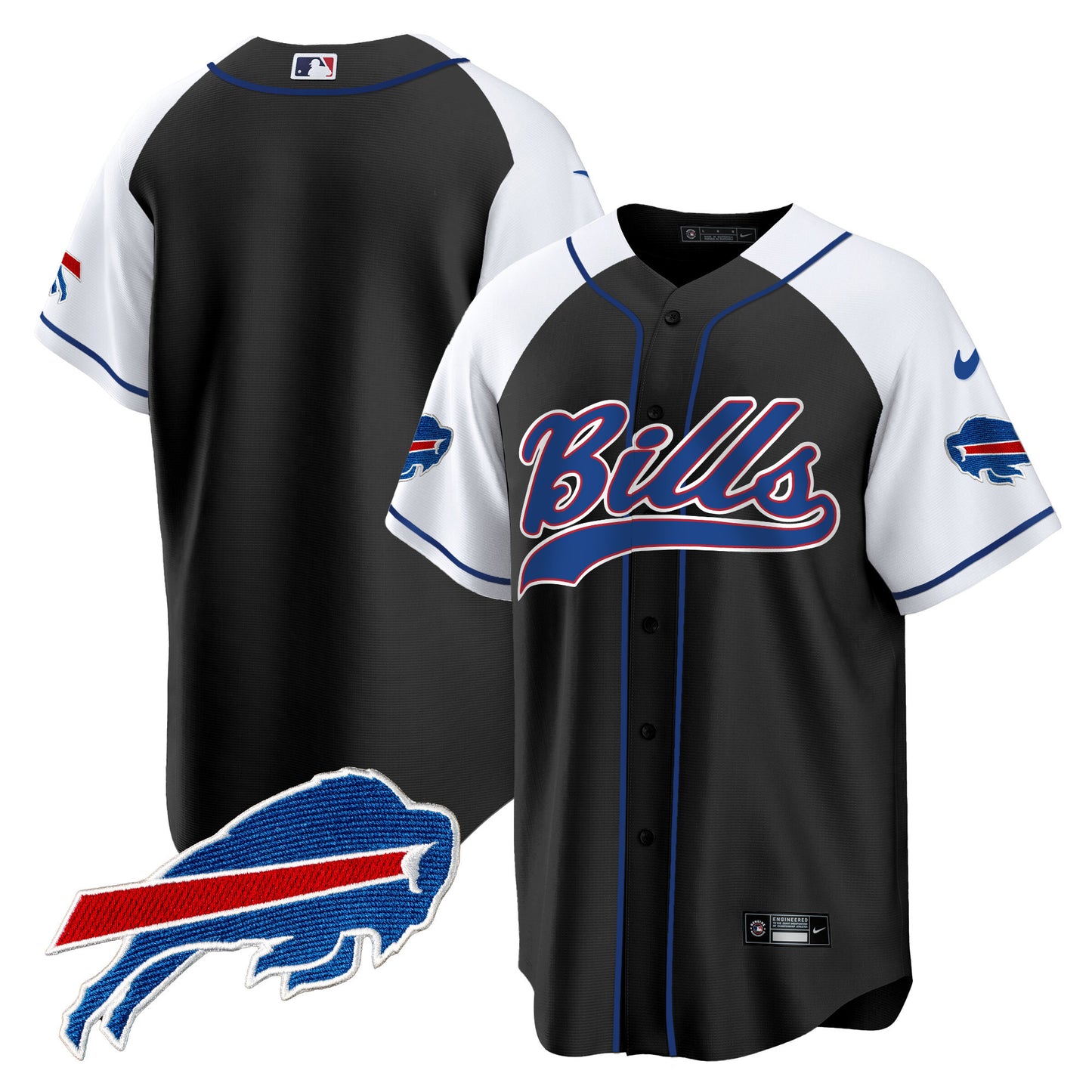 Buffalo Bills Baseball Jersey - All Stitched