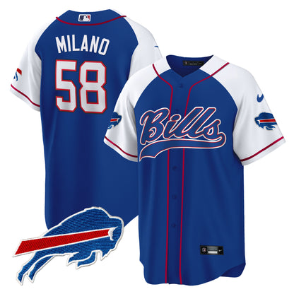 Buffalo Bills Baseball Jersey - All Stitched