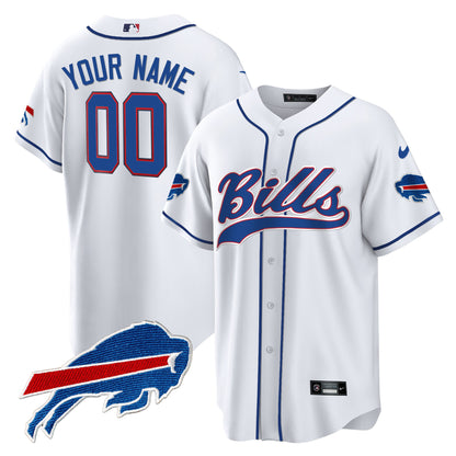 Buffalo Bills Baseball Custom Jersey - All Stitched