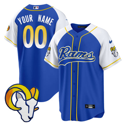 Rams Baseball Custom Jersey - All Stitched