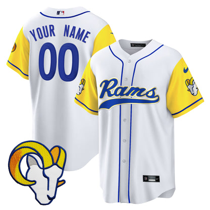 Rams Baseball Custom Jersey - All Stitched