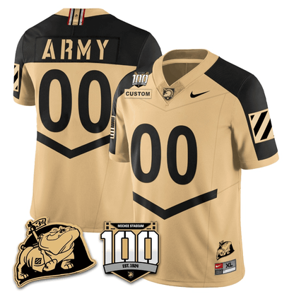 Army Black Knights 100th Anniversary Patch Vapor Custom Jersey - All Stitched