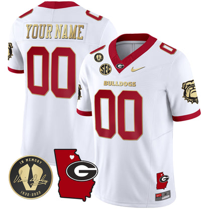 Georgia Bulldogs 2024 Vapor Custom Jersey V4 - Georgia Map - All Stitched