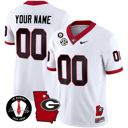 Georgia Bulldogs 2024 Vapor Custom Jersey V4 - Georgia Map - All Stitched