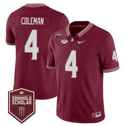 Florida State Seminoles Scholar Patch Vapor Limited Jersey- All Stitched