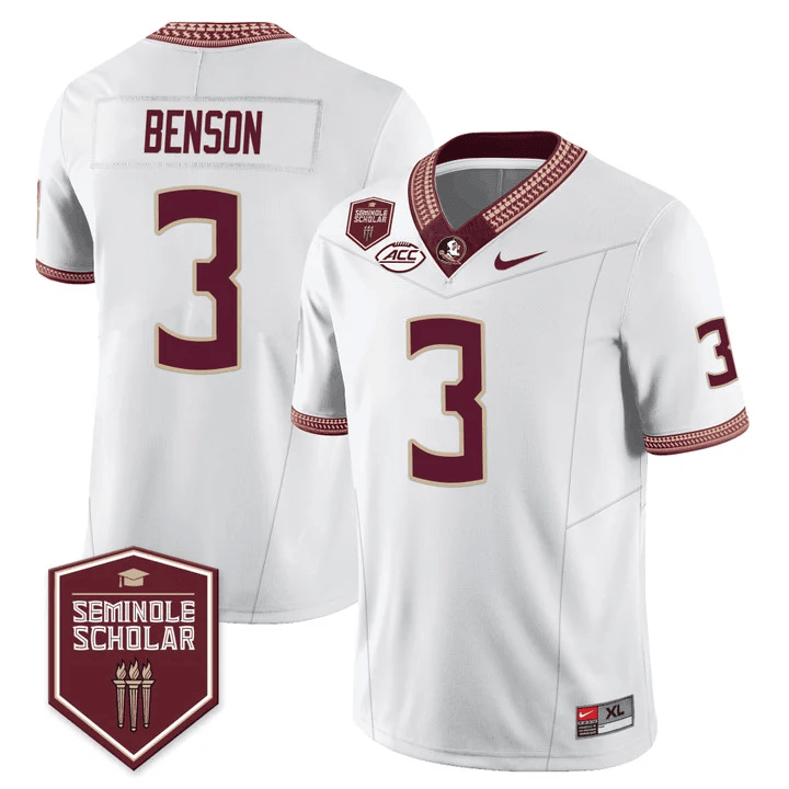 Florida State Seminoles Scholar Patch Vapor Limited Jersey- All Stitched