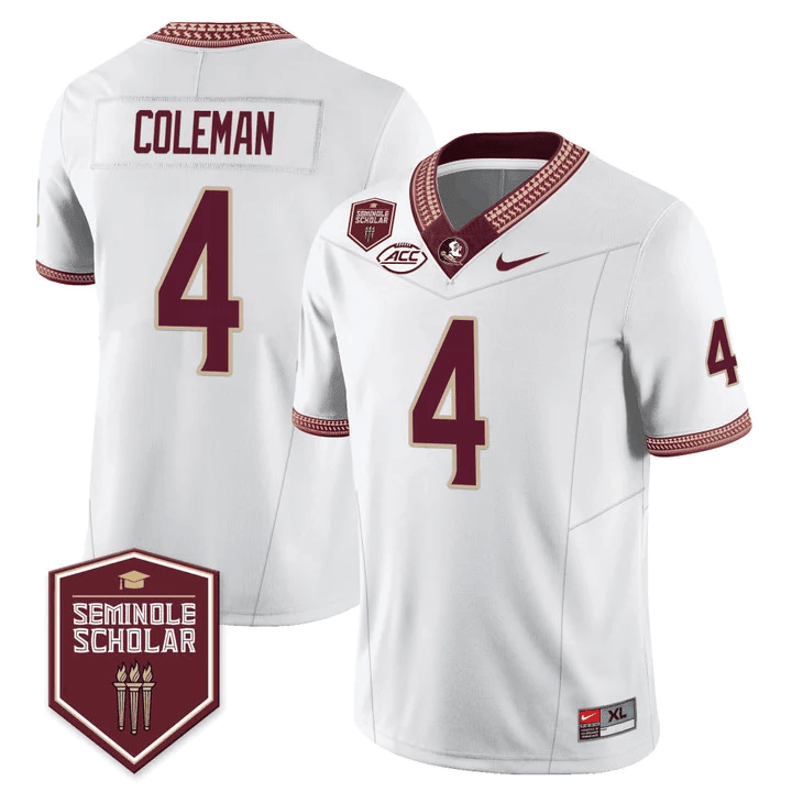 Florida State Seminoles Scholar Patch Vapor Limited Jersey- All Stitched