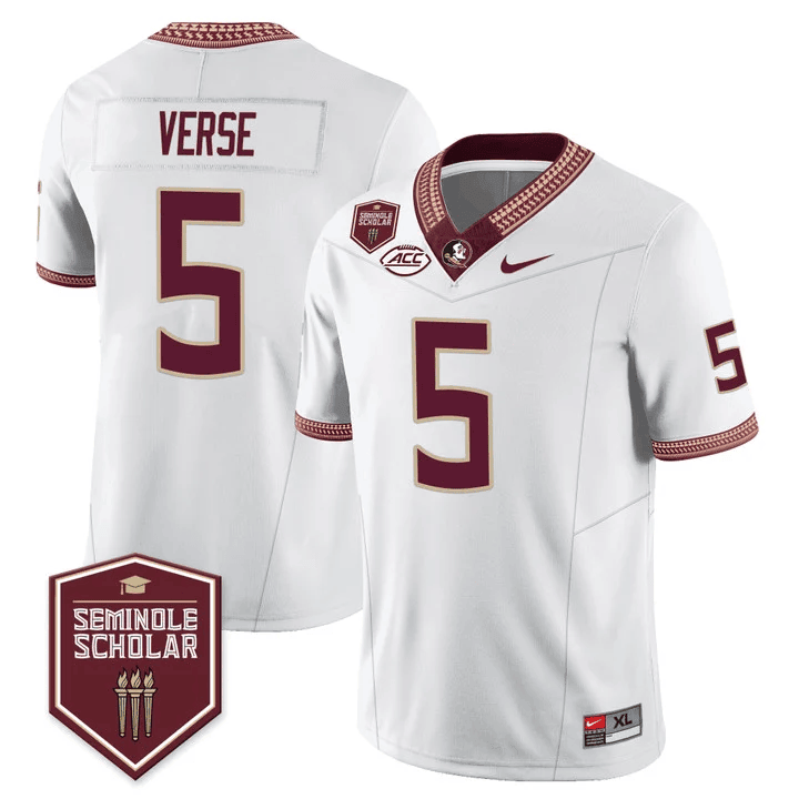 Florida State Seminoles Scholar Patch Vapor Limited Jersey- All Stitched