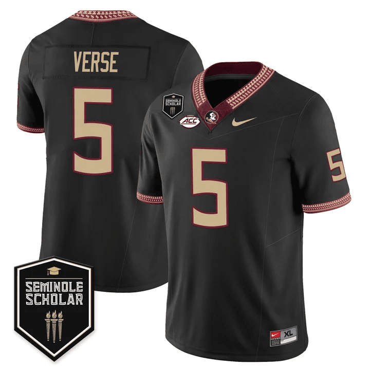 Florida State Seminoles Scholar Patch Vapor Limited Jersey- All Stitched