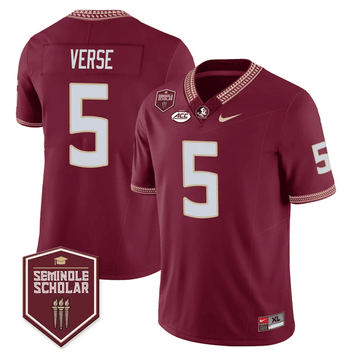 Florida State Seminoles Scholar Patch Vapor Limited Jersey- All Stitched