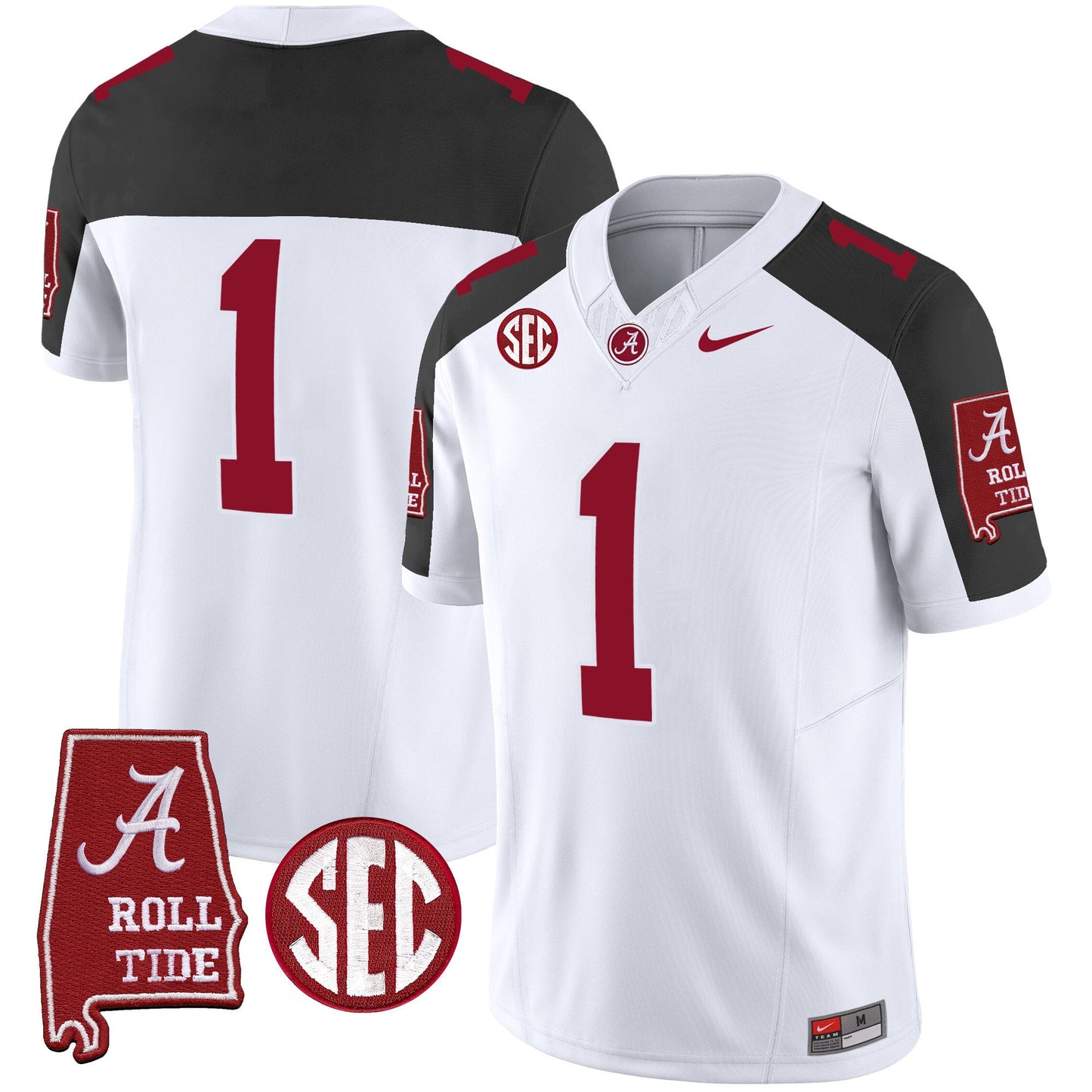 Alabama Crimson Tide Vapor Limited Jersey V3 - Alabama Map - All Stitched