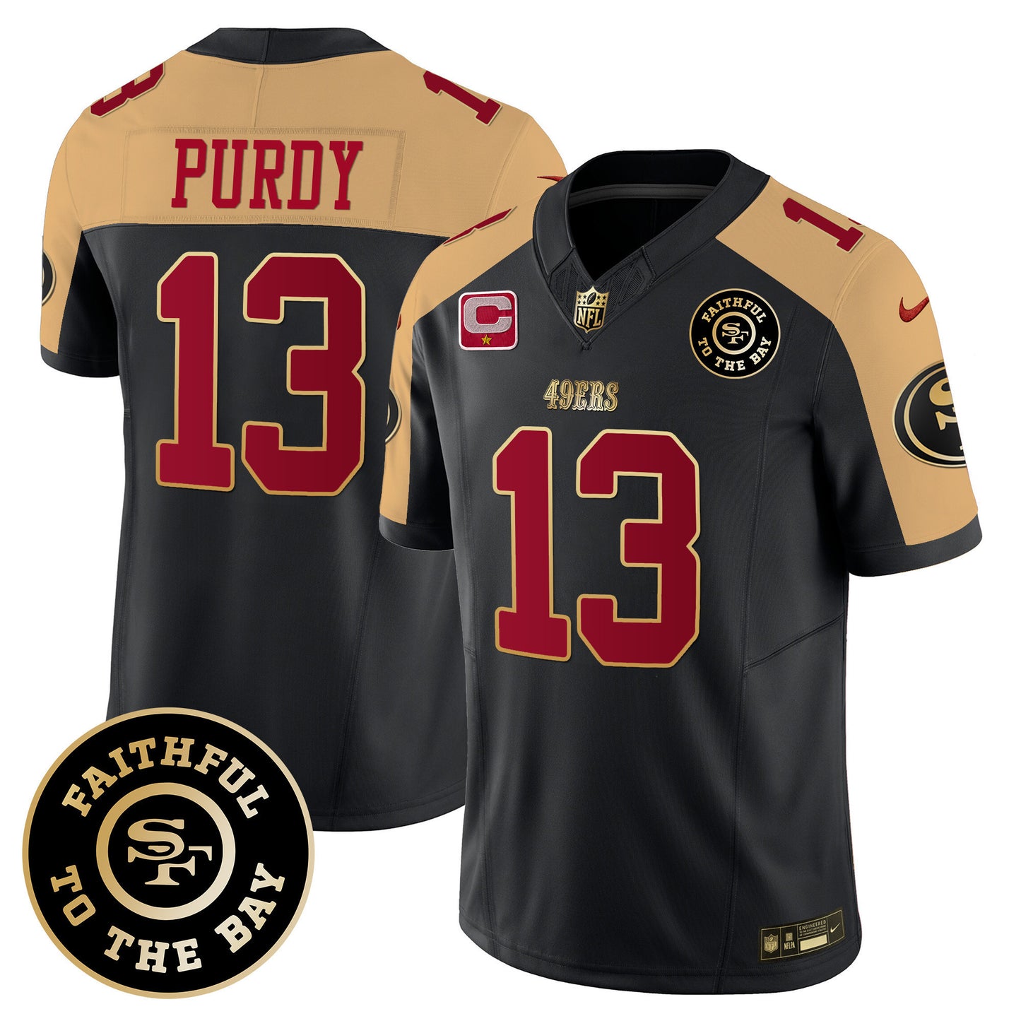 49ers Faithful To The Bay Patch Vapor Limited Jersey V7 - All Stitched