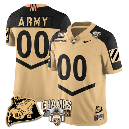 Army Black Knights 2023 CIC Trophy Champion Patch Custom Jersey - All Stitched