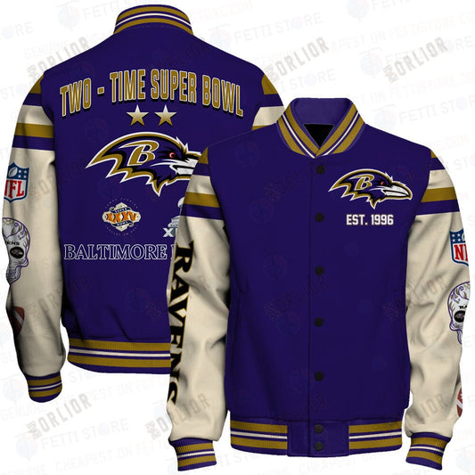 Baltimore Ravens National Football League Print Varsity Jacket SFAT V2