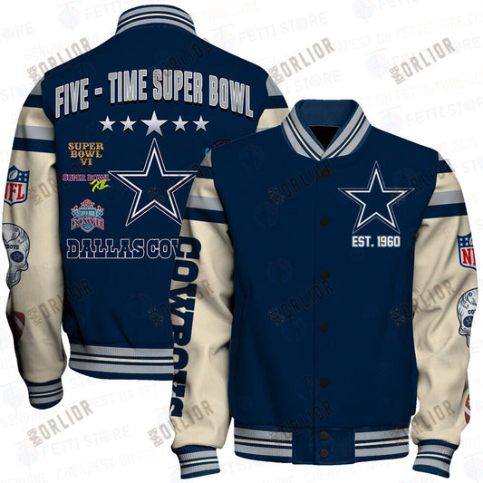 Dallas Cowboys National Football League Print Varsity Jacket SFAT V2