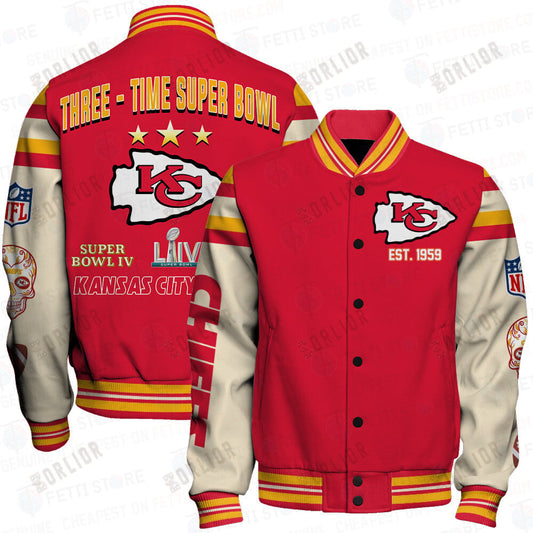 Kansas City Chiefs National Football League Print Varsity Jacket SFAT V2