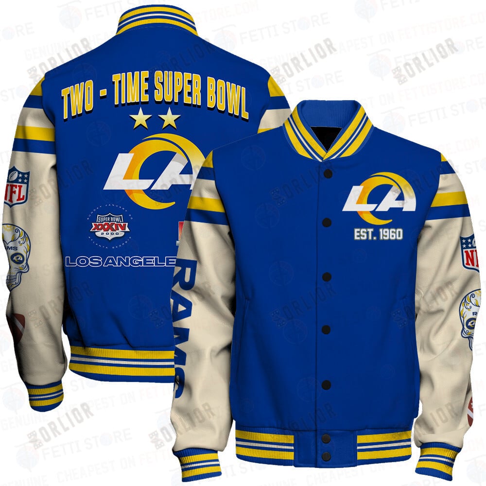 Los Angeles Rams National Football League Print Varsity Jacket SFAT V2
